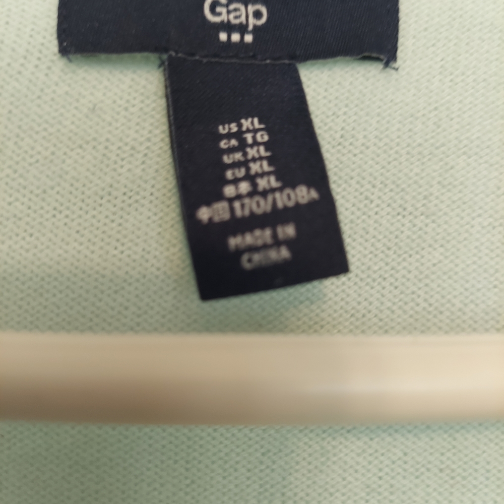 GAP Mint Green V-Neck Button Cardigan XL - Picture 2 of 3